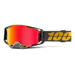 Masque 100% Armega Gris Ocre Avec Verre Miroir HiPER Rouge