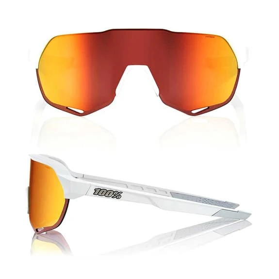 Lunettes 100 % S2 Blanc Soft Tact à Verres à Miroir HiPER Rouge 2 Lunettes 100 % S2 Blanc Soft Tact à Verres à Miroir HiPER Rouge – Image 2