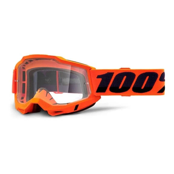 Masque 100% Accuri 2 Orange Noir Avec Verre Transparent 1 Masque 100% Accuri 2 Orange Noir Avec Verre Transparent