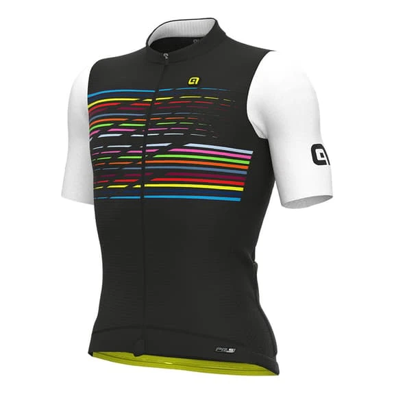 ALE Maillot Alé PRS Logo Manche Courte Noir Blanc Multicolore 1 ALE Maillot Alé PRS Logo Manche Courte Noir Blanc Multicolore