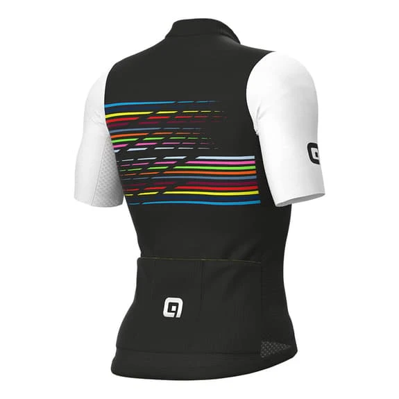 ALE Maillot Alé PRS Logo Manche Courte Noir Blanc Multicolore 2 ALE Maillot Alé PRS Logo Manche Courte Noir Blanc Multicolore – Image 2
