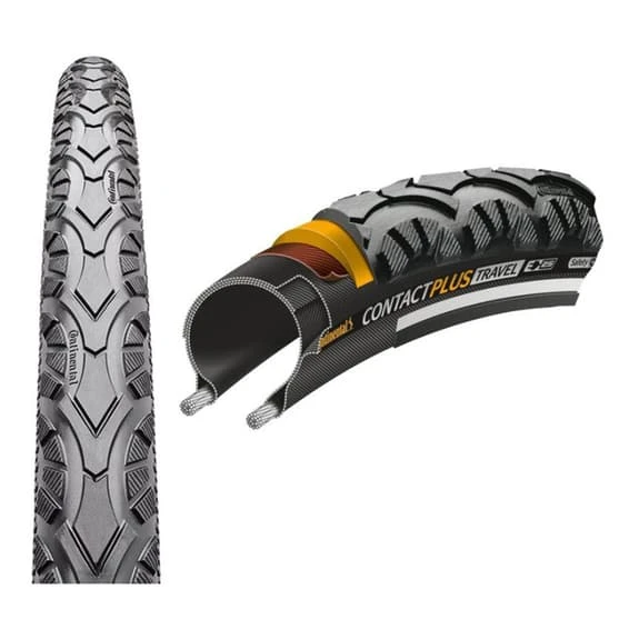 Pneu Rigide Continental Contact Plus Travel Noir 1 Pneu Rigide Continental Contact Plus Travel Noir