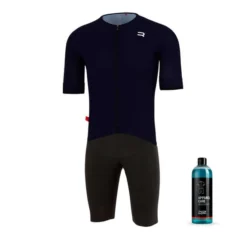 Équipement Finisseur Pro Race Signature 2 Bleu Marine Noir + Lessive DPV Apparel Care 750 Ml