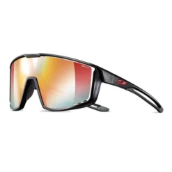 Lunettes Julbo Fury Noir Brillant Rouge Avec Verres REACTIV Photochromic Performance