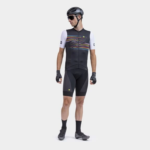 ALE Maillot Alé PRS Logo Manche Courte Noir Blanc Multicolore 3 ALE Maillot Alé PRS Logo Manche Courte Noir Blanc Multicolore – Image 3