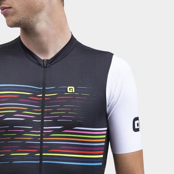 ALE Maillot Alé PRS Logo Manche Courte Noir Blanc Multicolore 6 ALE Maillot Alé PRS Logo Manche Courte Noir Blanc Multicolore – Image 6