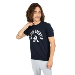 T-shirt Le Coq Sportif Bat Nº2 Manche Courte Noir Blanc -Vélos Équipements Magasin lc 2210557 005