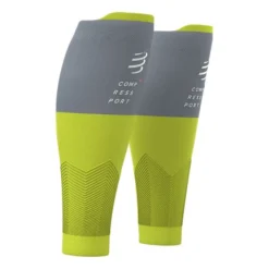 Guêtres De Compression Compressport R2V2 Vert Lime Gris