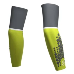Manchettes Compressport ArmForce Ultralight Vert Lime Gris -Vélos Équipements Magasin po su00008b 607 004
