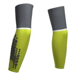 Manchettes Compressport ArmForce Ultralight Vert Lime Gris -Vélos Équipements Magasin po su00008b 607 006