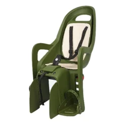 Siège Porte-bébés Polisport Groovy CFS Pour Montage Sur Porte-bagages Vert Foncé Crème