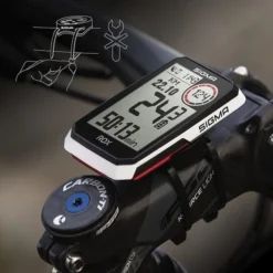 Compteur De Vélo Sigma ROX 4.0 + Capteur De Vitesse Et De Cadence Blanc -Vélos Équipements Magasin sg 1065 003