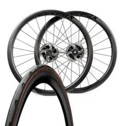 Paire De Roues SpeedSix Quatro 40 Disc Tubeless Ready + Pneu De Route Continental Grand Prix 5000 Pliable