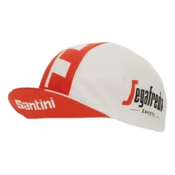 Santini Casquette Trek-Segafredo 2022 Fan Line Blanc Rouge -Vélos Équipements Magasin st re460cot22ts rs 005