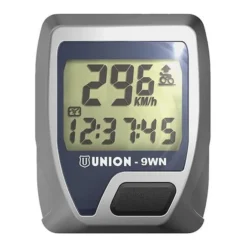 Compteur Kilométrique Union 9WN Fonctions Sans Câble Noir Argent