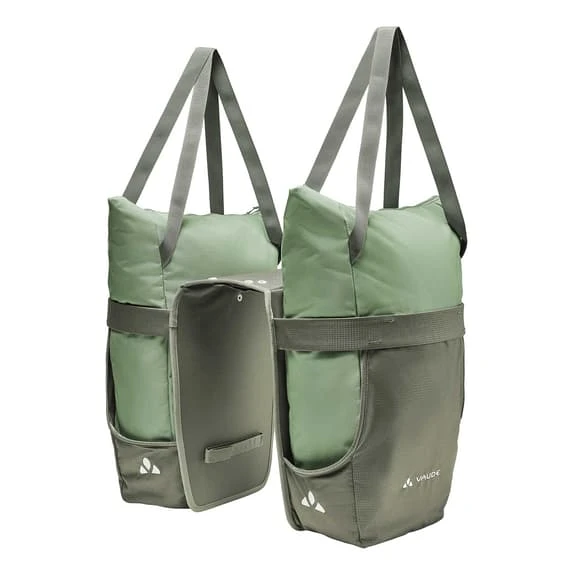 Sacoches Vaude TwinShopper 44L Vert Pâle 2 Sacoches Vaude TwinShopper 44L Vert Pâle – Image 2